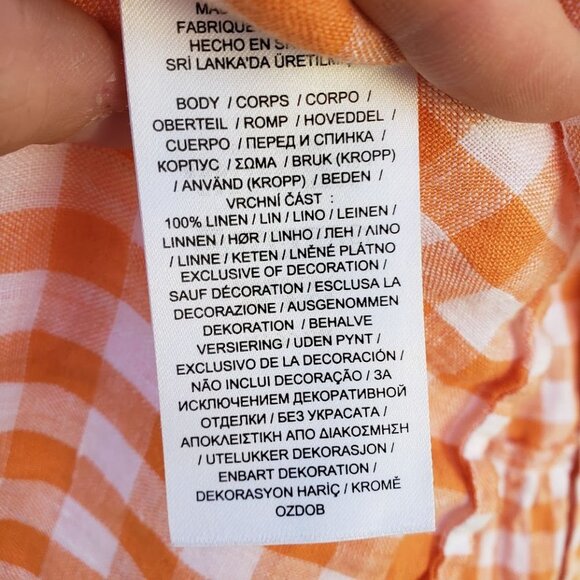 Ralph Lauren Linen Gingham Midi Dress - Picture 5 of 5